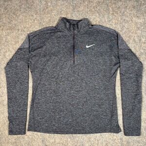 Nike Running Dri-FIT 1/4 Zip Pullover Gray Heather Womens M Jumper Performance
